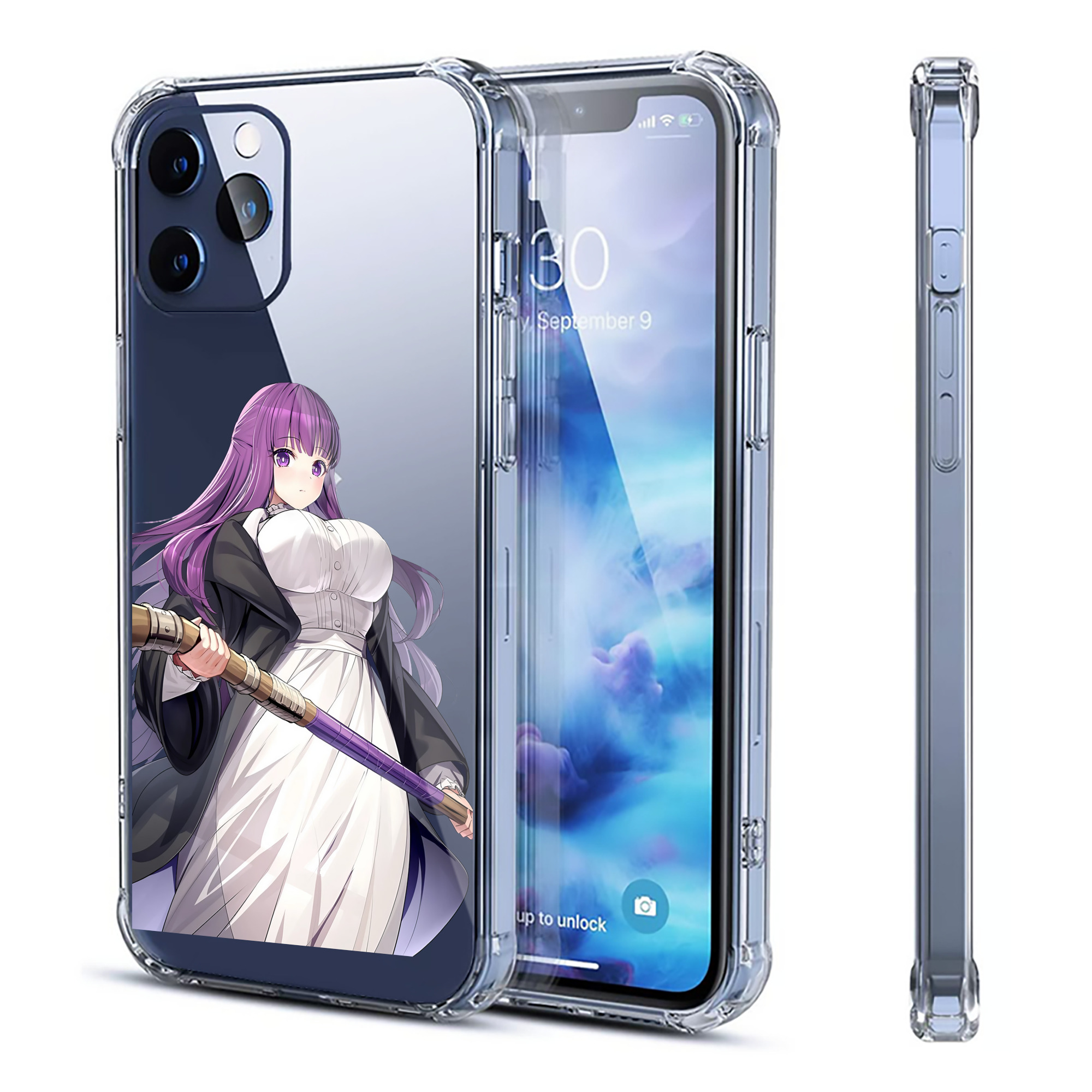 （画像用） 葬送のフリーレン Frieren 【iPhone 12シリーズ対応】透明スマホケース（クリアソフトケース）